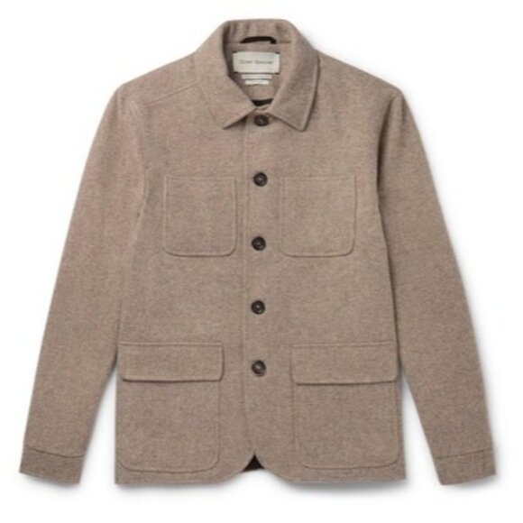 Men's Oliver Spencer Brushed 100% Wool Jacket - Neutrals - Size Medium - $625 - Picture 1 of 15